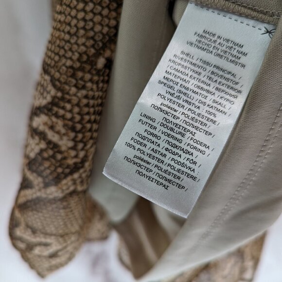 Lauren Ralph Lauren Dress Women 16 XL Brown Snake Skin Python Print Tank - Picture 13 of 15